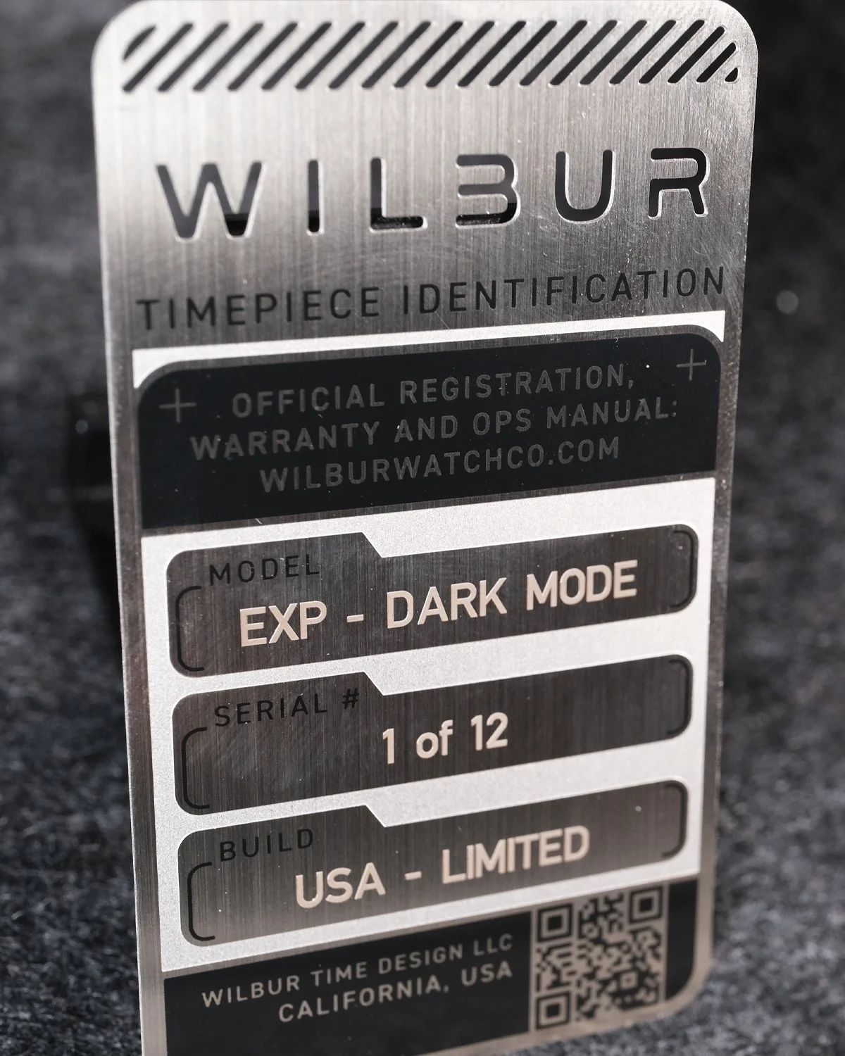 WILBUR EXP DARK MODE TIMEPIECE — WILBUR Supermachines
